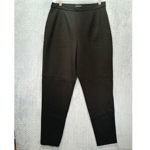 Gap Stretch Black High Rise Side Zip Tapered Ankle Pants Size 10A Career Trouser